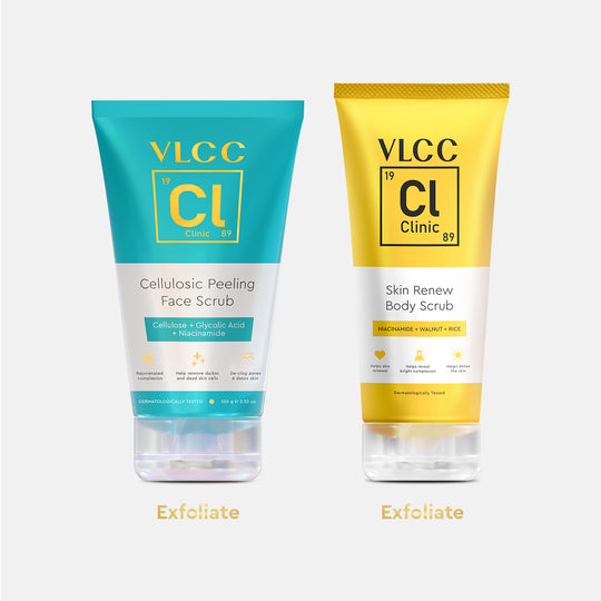 VLCC Peel and Exfoliate Skin Renew Face and Body Scrub Combo - Buy from Indicrest