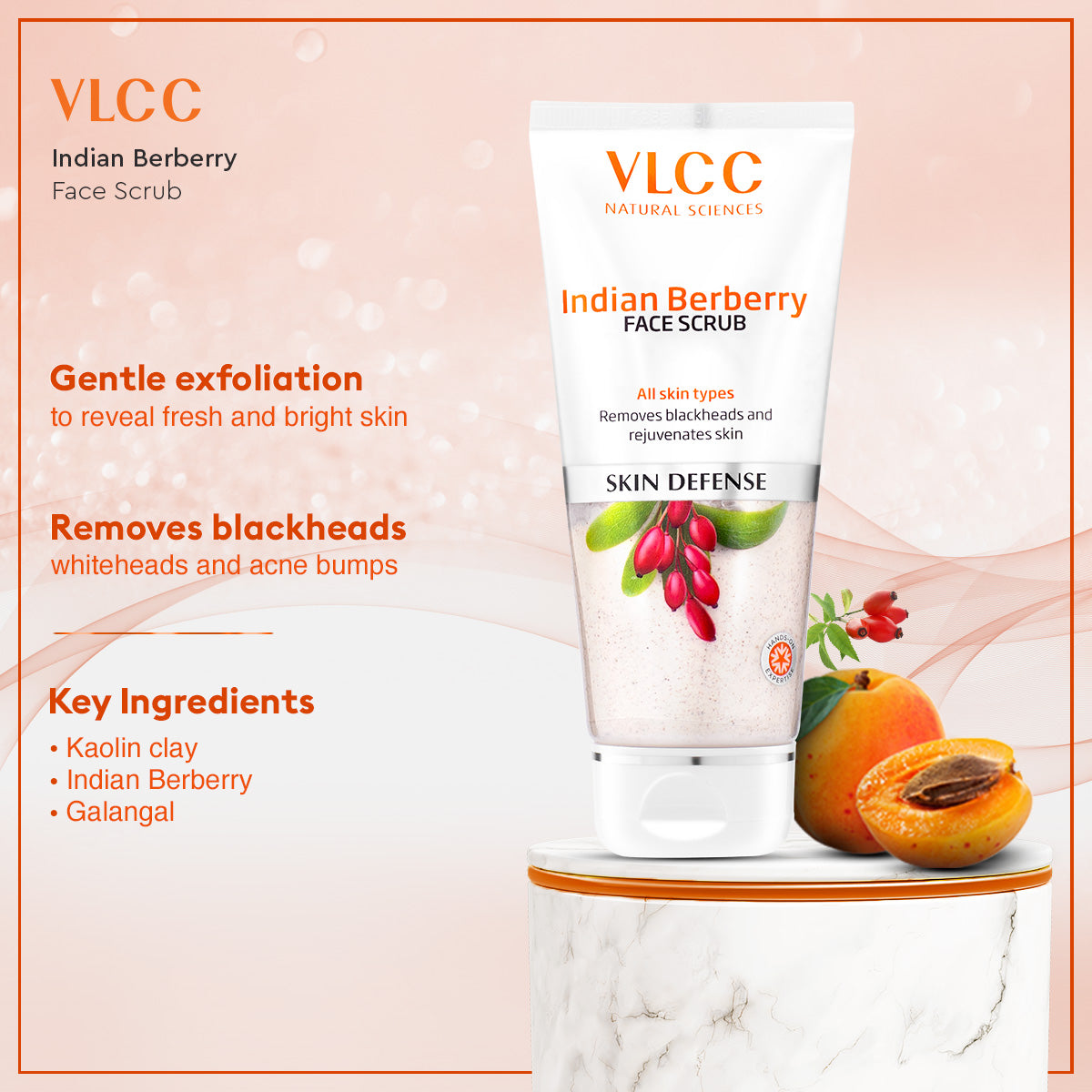 VLCC Charcoal Peel Off Mask 7X Ultra Whitening and Brightening and Indian Berberry Face Scrub - Image 3 - Buy from Indicrest