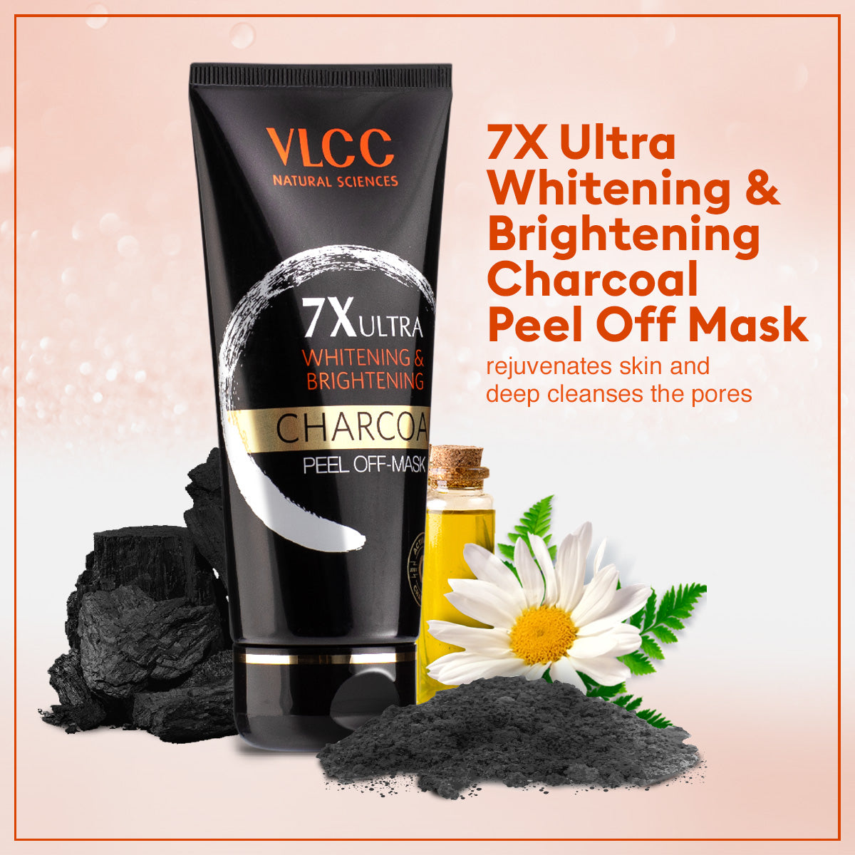 VLCC Charcoal Peel Off Mask 7X Ultra Whitening and Brightening and Indian Berberry Face Scrub - Image 4 - Buy from Indicrest