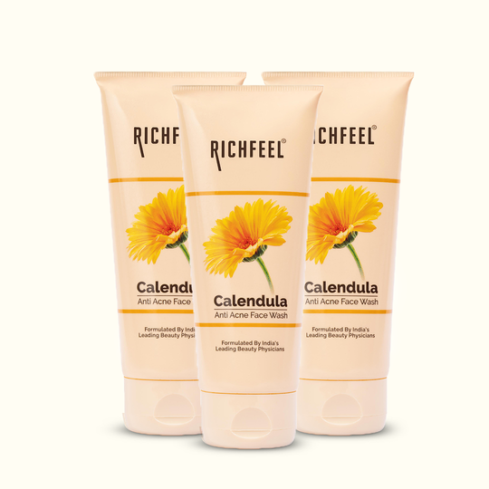 Richfeell Calendula Anti Acne Face Wash 100 g (Pack of 3) - Buy from Indicrest