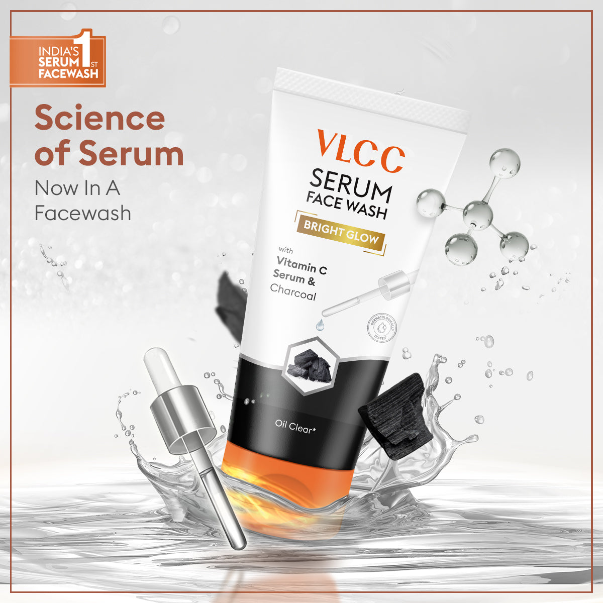 VLCC Diamond Facial Kit with Diamond Bhasma and Bright Glow Serum Facewash with Vitamin C Serum and Charcoal - Image 5 - Buy from Indicrest