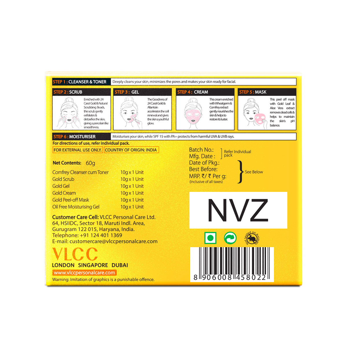 VLCC Gold Facial Kit and Acne Defense Serum Facewash Salicylic Acid Serum and Neem Facewash - Image 7 - Buy from Indicrest