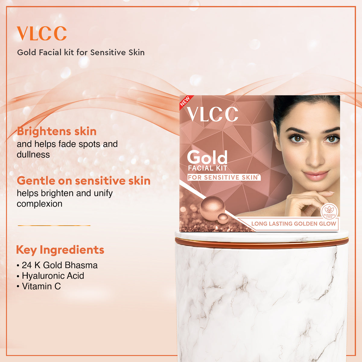 VLCC Gold Facial kit for Sensitive Skin and Pedicure Manicure Kit Combo - Image 2 - Buy from Indicrest