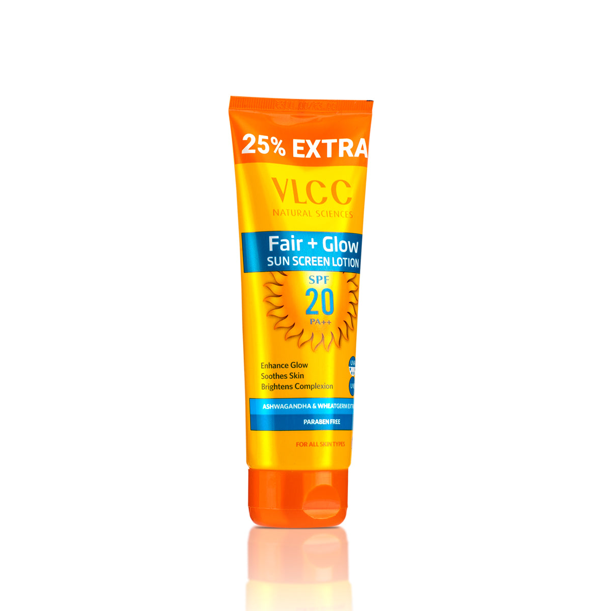 VLCC Fair+ Glow Sunscreen Lotion SPF 20 PA ++ -100 g with 25 g Extra - Image 2 - Buy from Indicrest