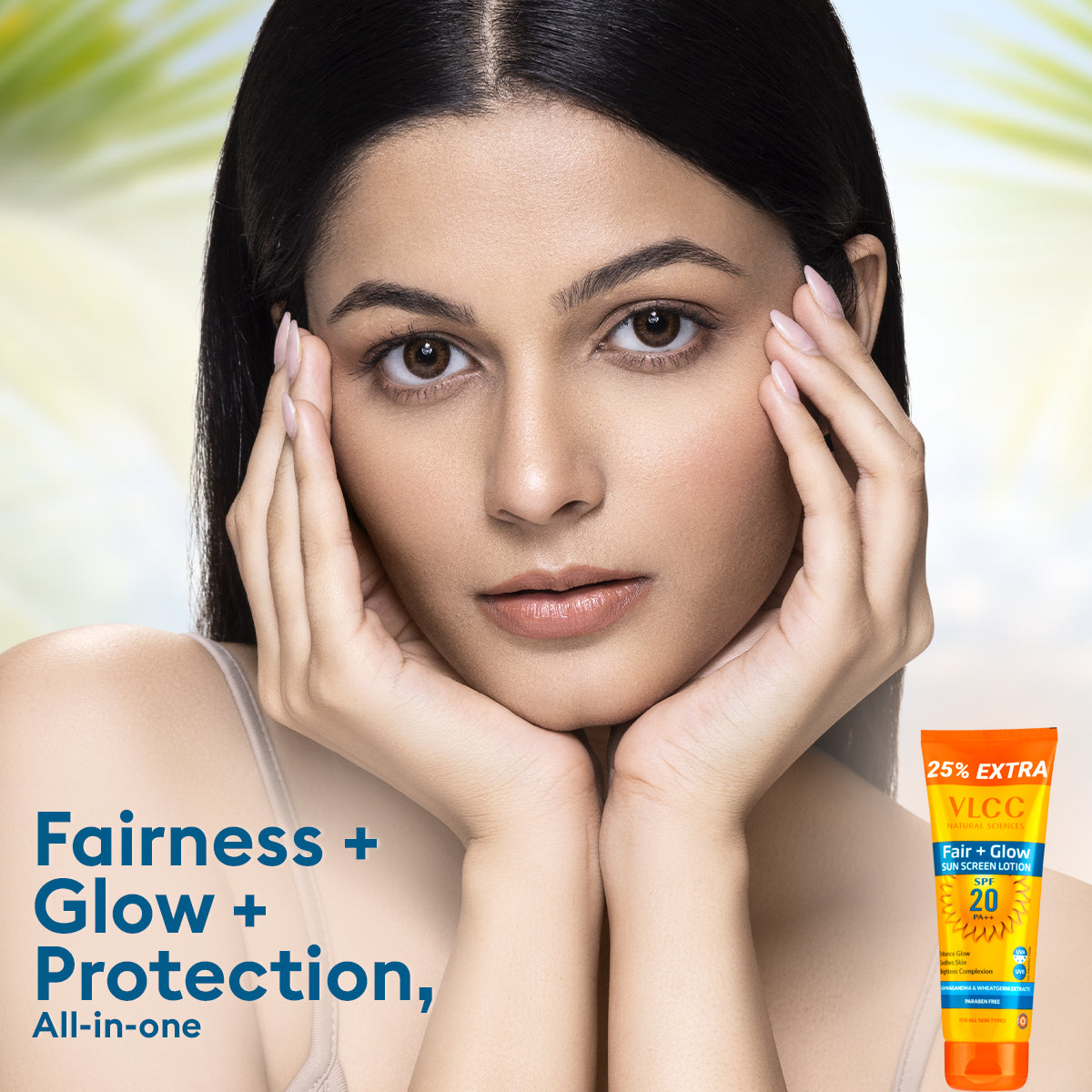 VLCC Fair+ Glow Sunscreen Lotion SPF 20 PA ++ -100 g with 25 g Extra - Image 7 - Buy from Indicrest