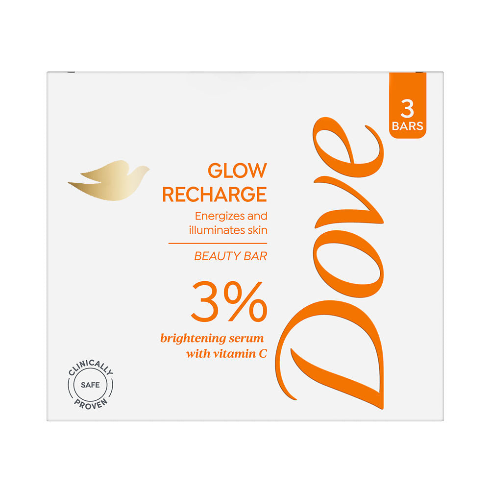 Dove Glow Recharge Serum Beauty Bar with 3% Brightening Serum + Vitamin C (125gx3), 375g Buy at Indicrest Image 2