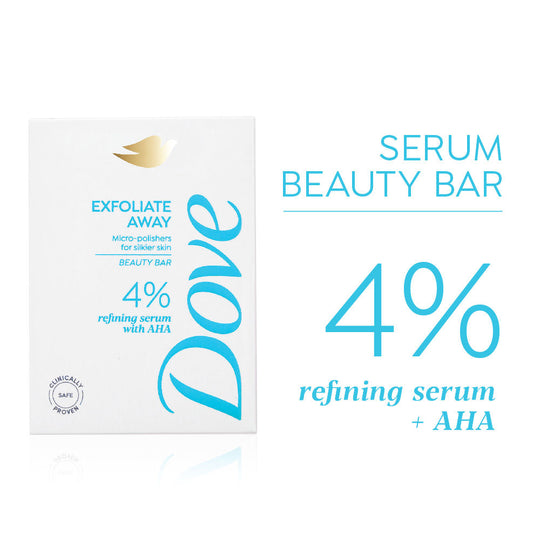 Dove Exfoliate Away Serum Beauty Bar with 4% Refining Serum + AHA (125g x 3), 375g Buy at Indicrest