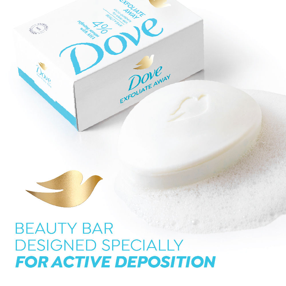 Dove Exfoliate Away Serum Beauty Bar with 4% Refining Serum + AHA, 125g Buy at Indicrest Image 6