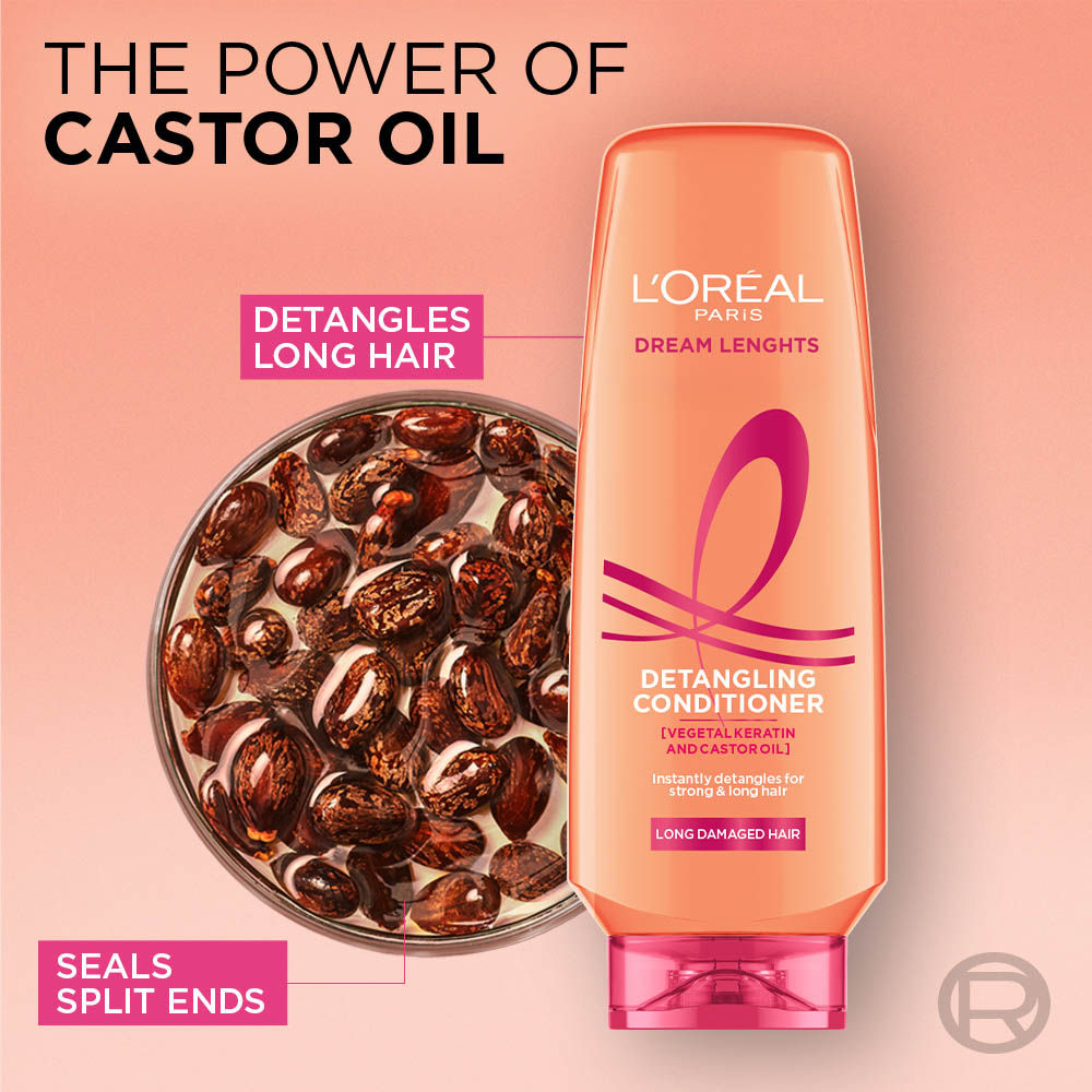 L'Oreal Paris Dream Lengths Detangling Conditioner For Long Damaged Hair, 175ml Buy at Indicrest Image 4