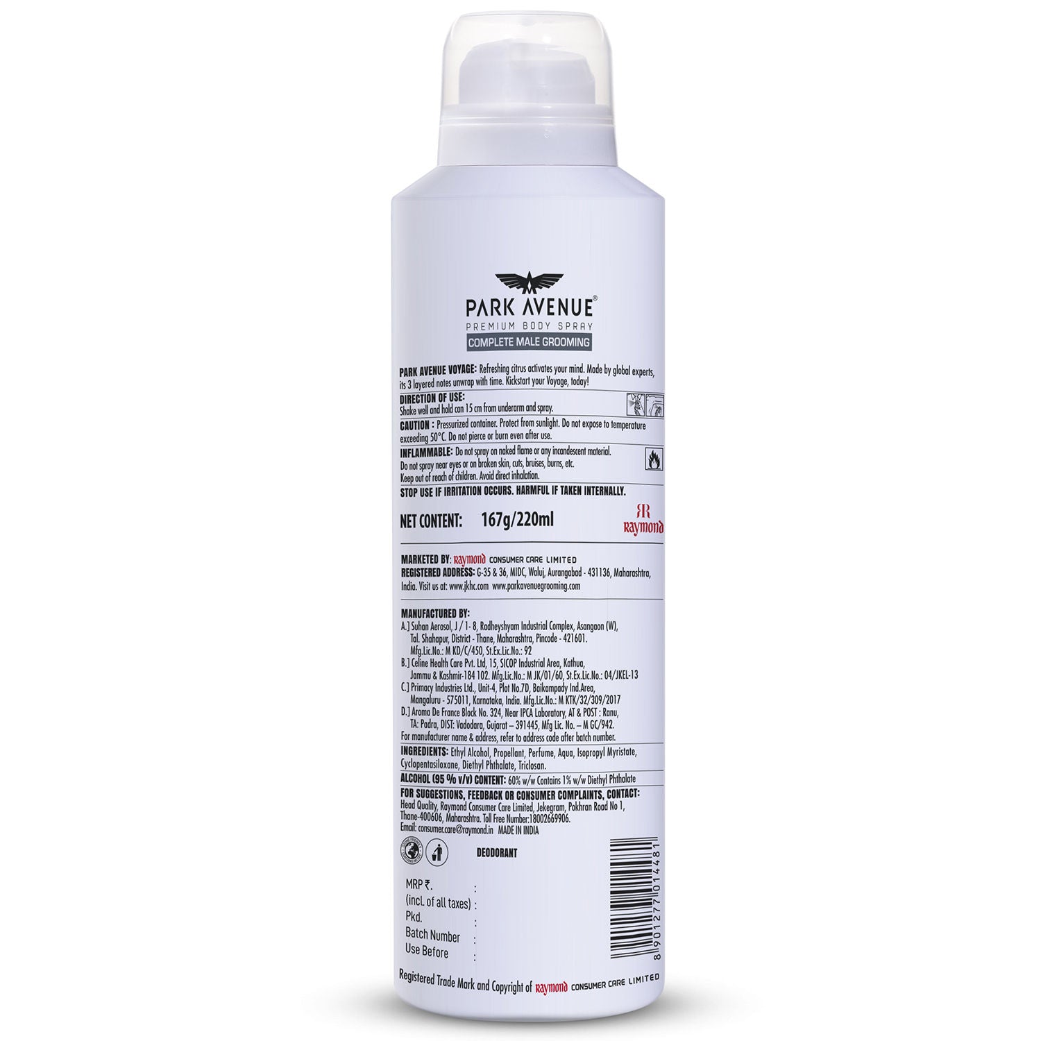 Park Avenue Mega Pack Signature Voyage Premium Body Spray, 220ml