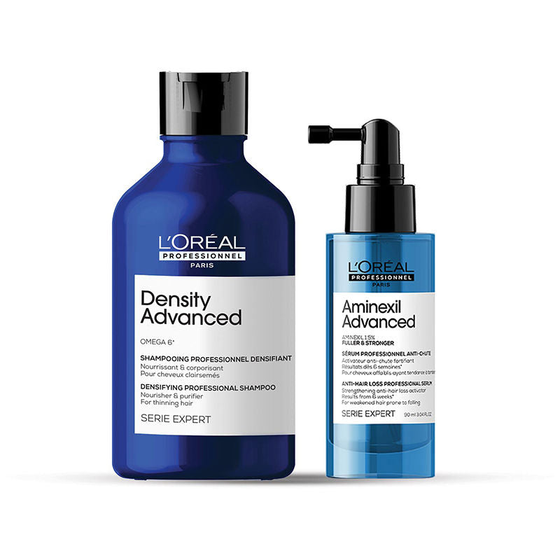L'Oreal Professionnel Anti-Hair Loss Regime With Density Advanced Shampoo 300ml | Aminexil Advanced Serum 90ml Combo Buy at Indicrest