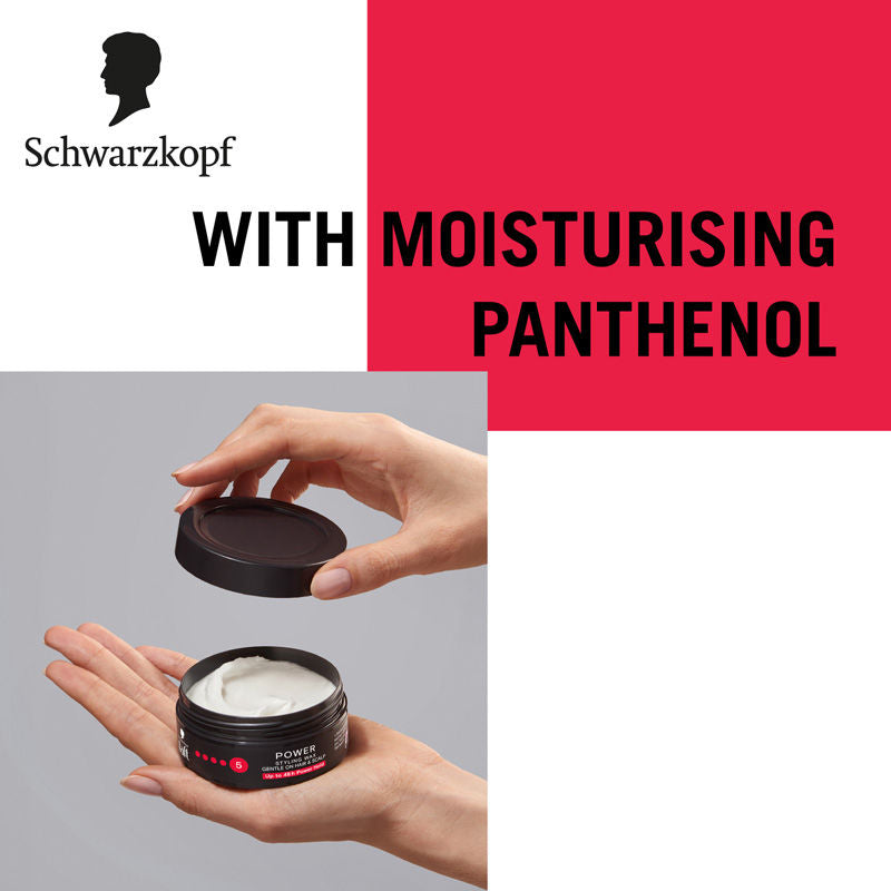 Schwarzkopf TAFT Power Hair Wax For Luminous Shine And Glossy Hair, Hold 5 Lasts 48 Hours, 75ml Buy at Indicrest Image 4
