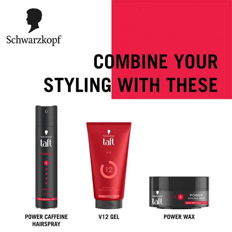 Schwarzkopf TAFT Power Hair Wax For Luminous Shine And Glossy Hair, Hold 5 Lasts 48 Hours, 75ml Buy at Indicrest Image 5