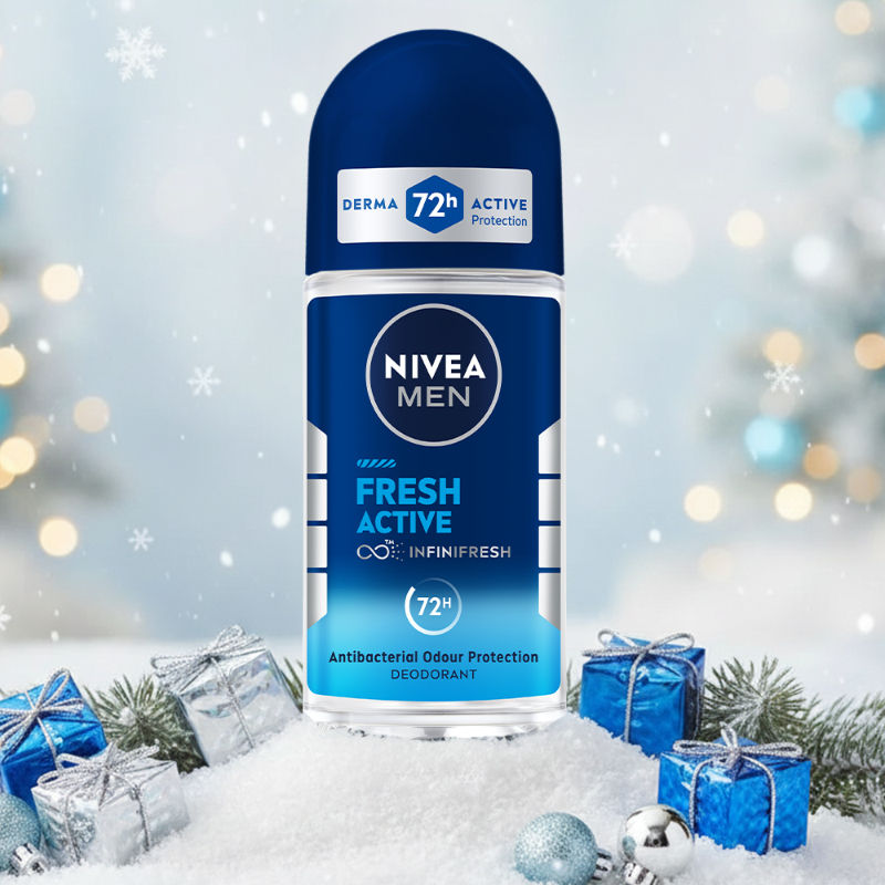 Nivea MEN Fresh Active 72h Deodorant Roll On For Men, 25ml Buy at Indicrest Image 2
