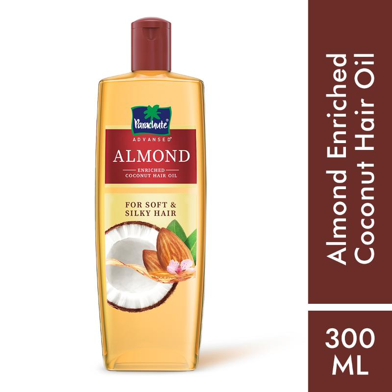 Parachute Advansed Almond Enriched Coconut Oil For Upto 2X Softer Hair With Vitamin E, 300ml Buy at Indicrest