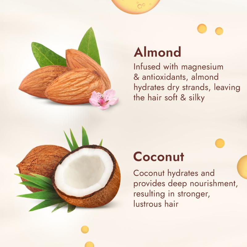 Parachute Advansed Almond Enriched Coconut Oil For Upto 2X Softer Hair With Vitamin E, 300ml Buy at Indicrest Image 3