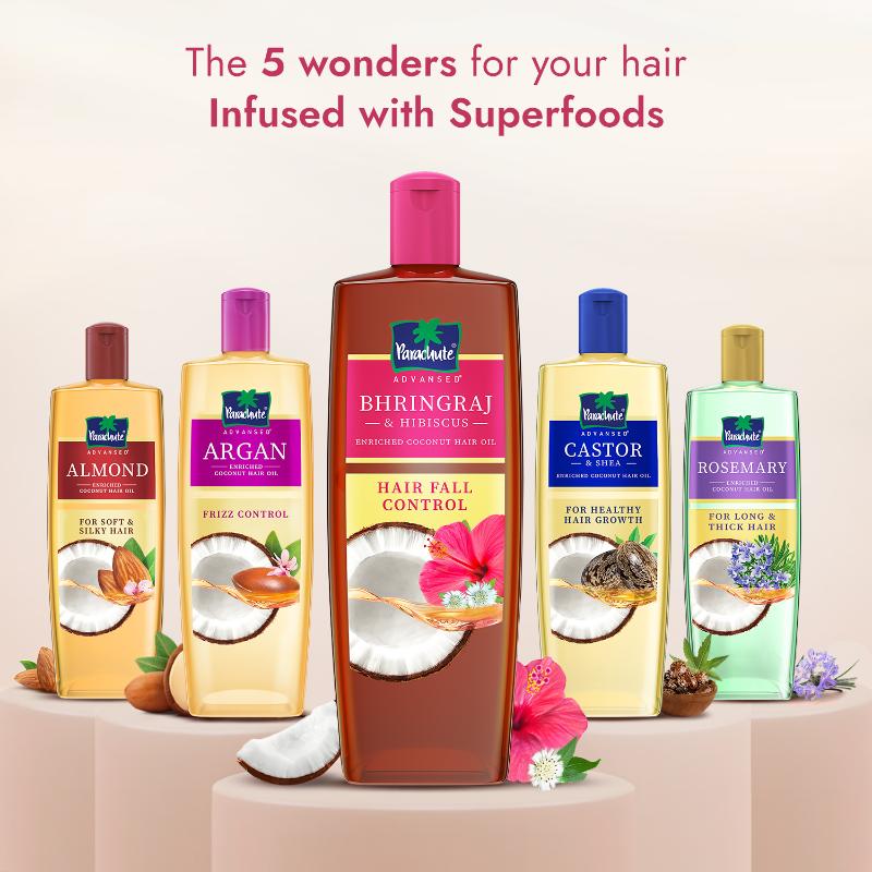 Parachute Advansed Bhringraj & Hibiscus Enriched Coconut Oil For Up To 10X Less Hair Fall, 300ml Buy at Indicrest Image 7