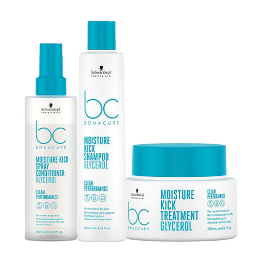 Schwarzkopf Professional Bonacure Hyaluronic Moisture Kick Micellar Shampoo, 250ml + Conditioner, 200ml + Treatment Mask, 200ml Combo - For Additional Moisture Buy at Indicrest