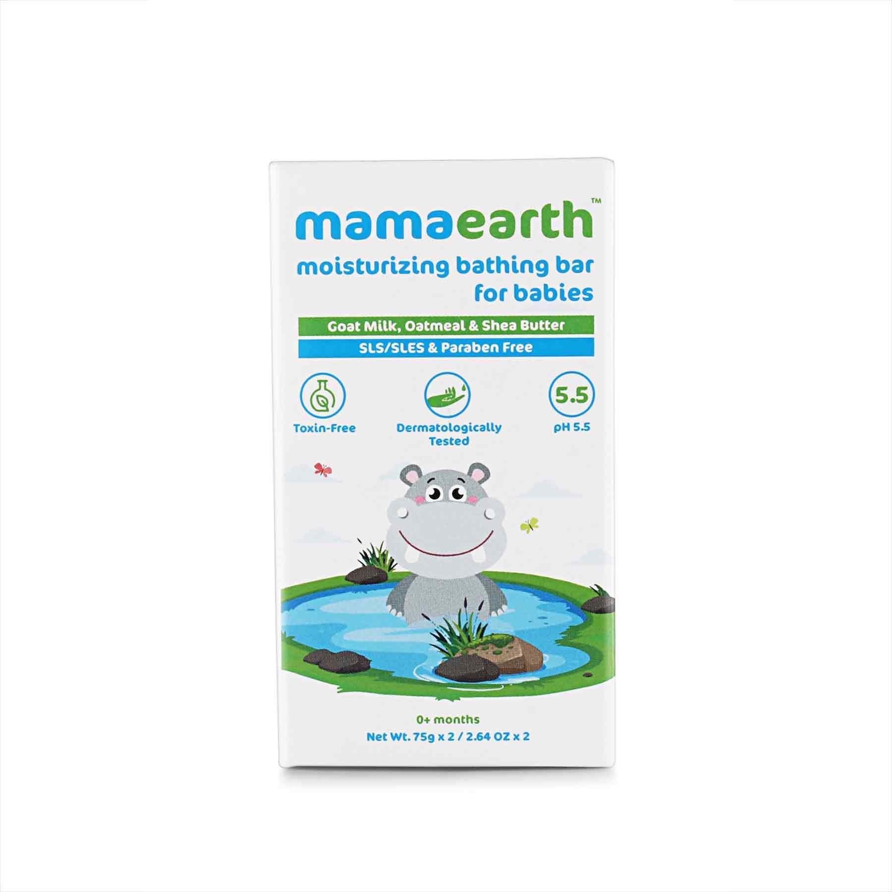 Mamaearth Moisturizing Bathing Bar Soap For Babies, Pack of 2 X 75g - Image 8 - Buy from Indicrest