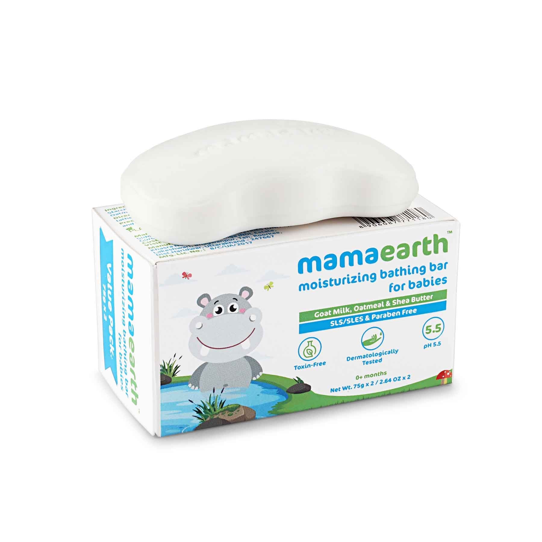 Mamaearth Moisturizing Bathing Bar Soap For Babies, Pack of 2 X 75g - Image 5 - Buy from Indicrest