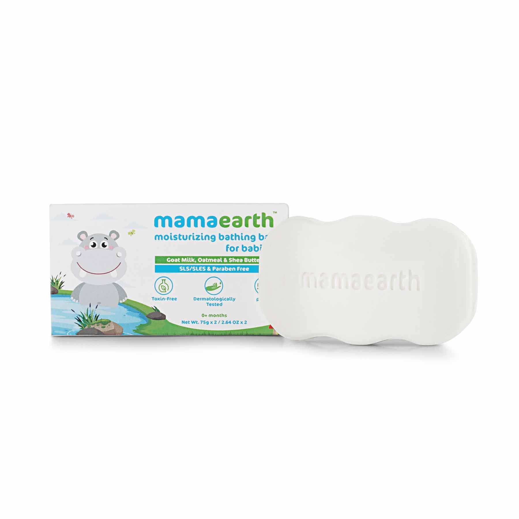 Mamaearth Moisturizing Bathing Bar Soap For Babies, Pack of 2 X 75g - Image 4 - Buy from Indicrest