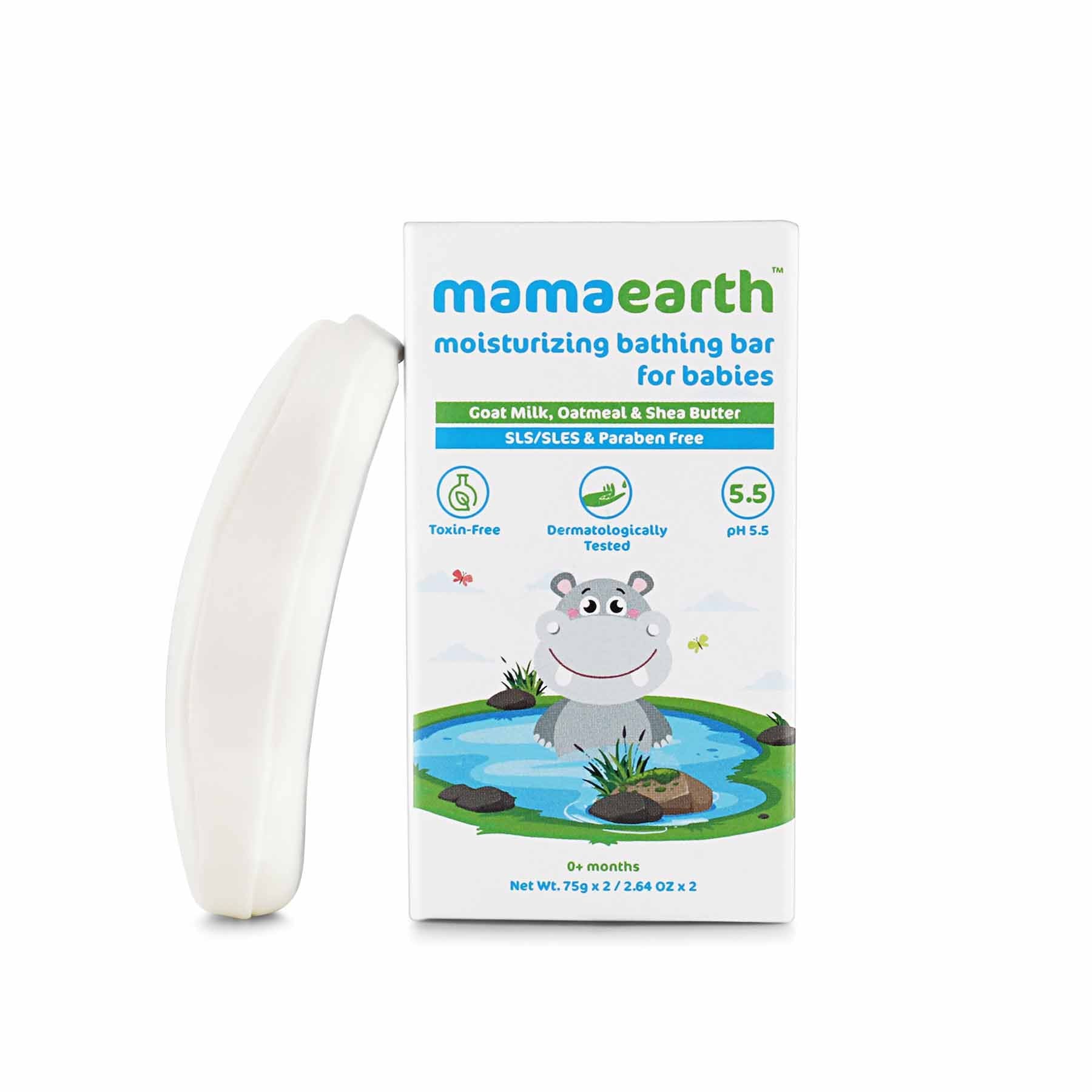 Mamaearth Moisturizing Bathing Bar Soap For Babies, Pack of 2 X 75g - Image 3 - Buy from Indicrest