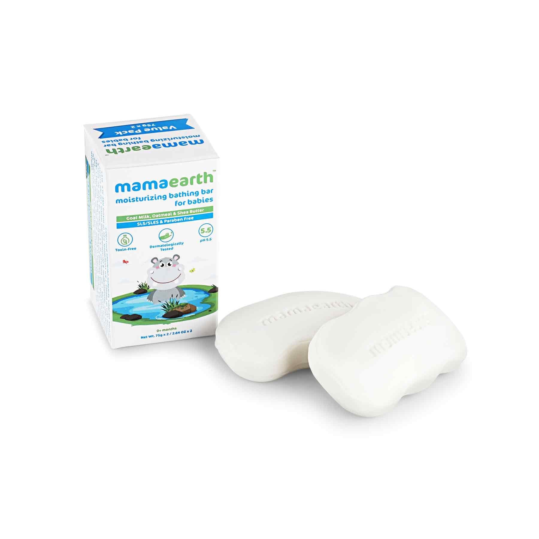 Mamaearth Moisturizing Bathing Bar Soap For Babies, Pack of 2 X 75g - Image 2 - Buy from Indicrest