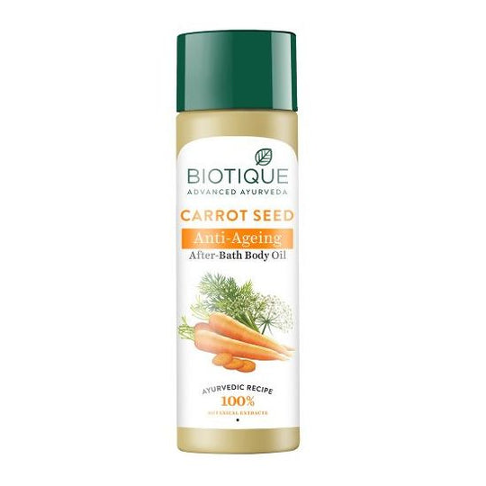Biotique Carrot Seed Anti-Ageing After-Bath Body Oil, 120ml - Buy from Indicrest