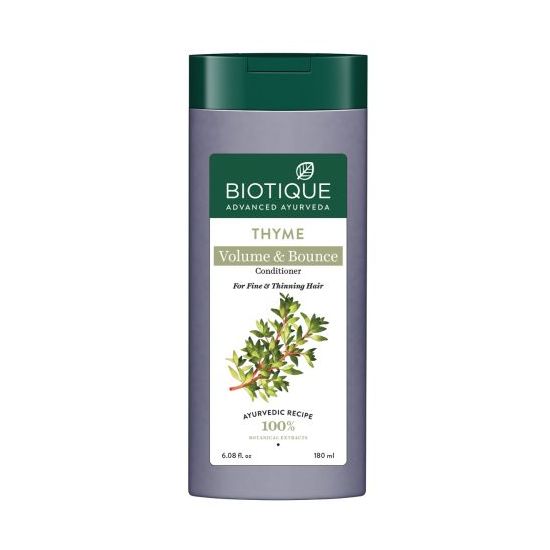 Biotique Thyme Volume & Bounce Conditioner, 180ml - Buy from Indicrest