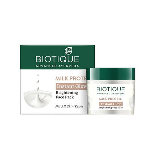 Biotique Milk Protein Instant Glow Brightening Face Pack, 50g - Buy from Indicrest