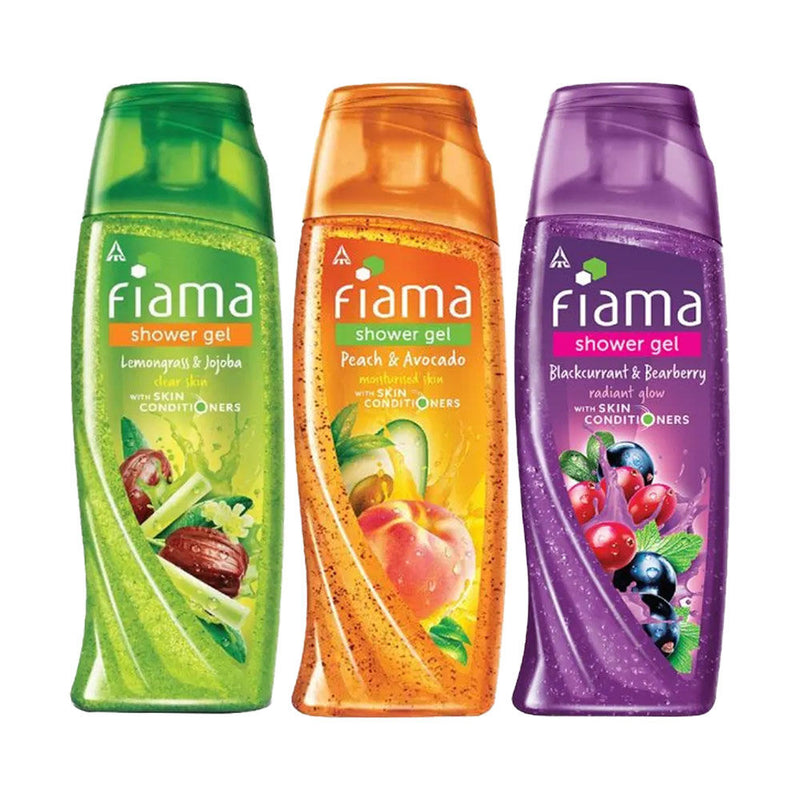 Fiama Shower Gel Blackcurrant & Bearberry, Fiama Shower Gel Peach & Avocado - Combo (Pack Of 3) Buy at Indicrest