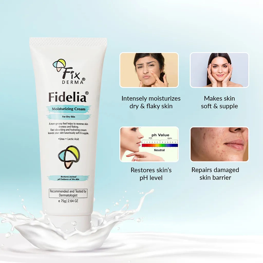 Fixderma Fidelia Moisturizing Cream | A non-greasy and Hydrating Cream for Dry Skin, 75g - Image 2 - Buy from Indicrest