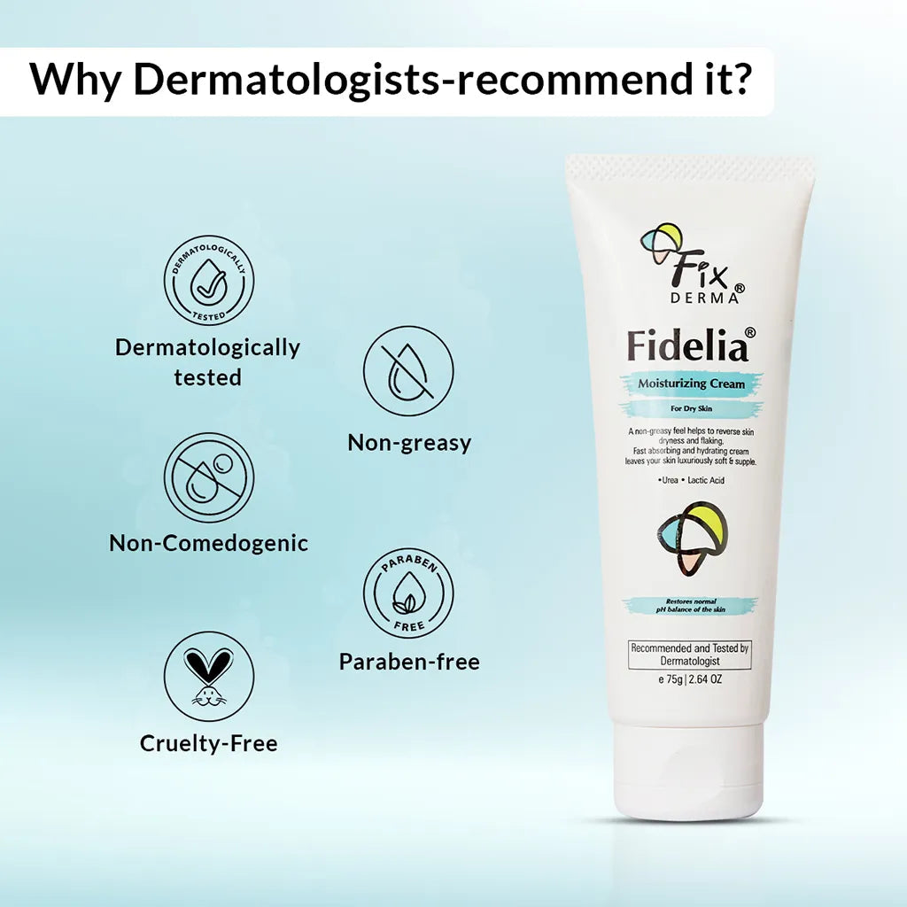 Fixderma Fidelia Moisturizing Cream | A non-greasy and Hydrating Cream for Dry Skin, 75g - Image 3 - Buy from Indicrest