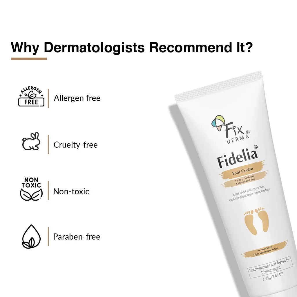 Fixderma Fidelia Foot Cream | Heals & Nourishes Even the Driest, Most Neglected Feet, 75g - Image 4 - Buy from Indicrest