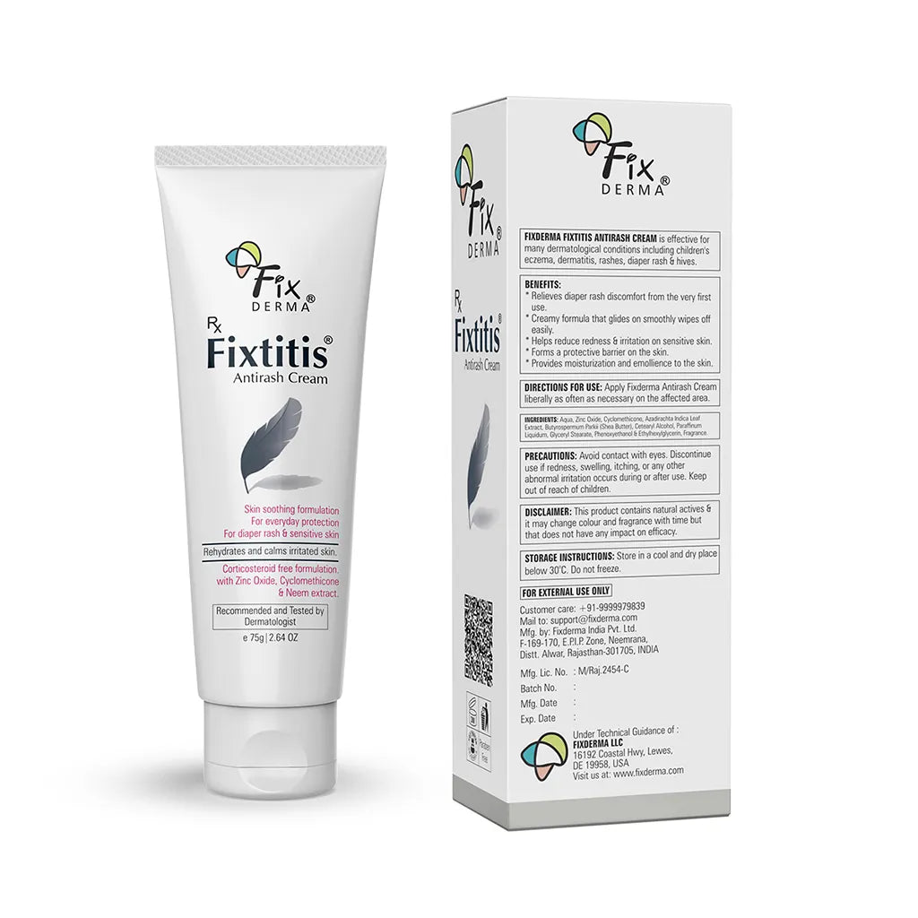 Fixderma Fixtitis Anti Rash Cream | Natural Skin-Soothing Cream to Heal and Calm Rashes, 75g - Image 8 - Buy from Indicrest