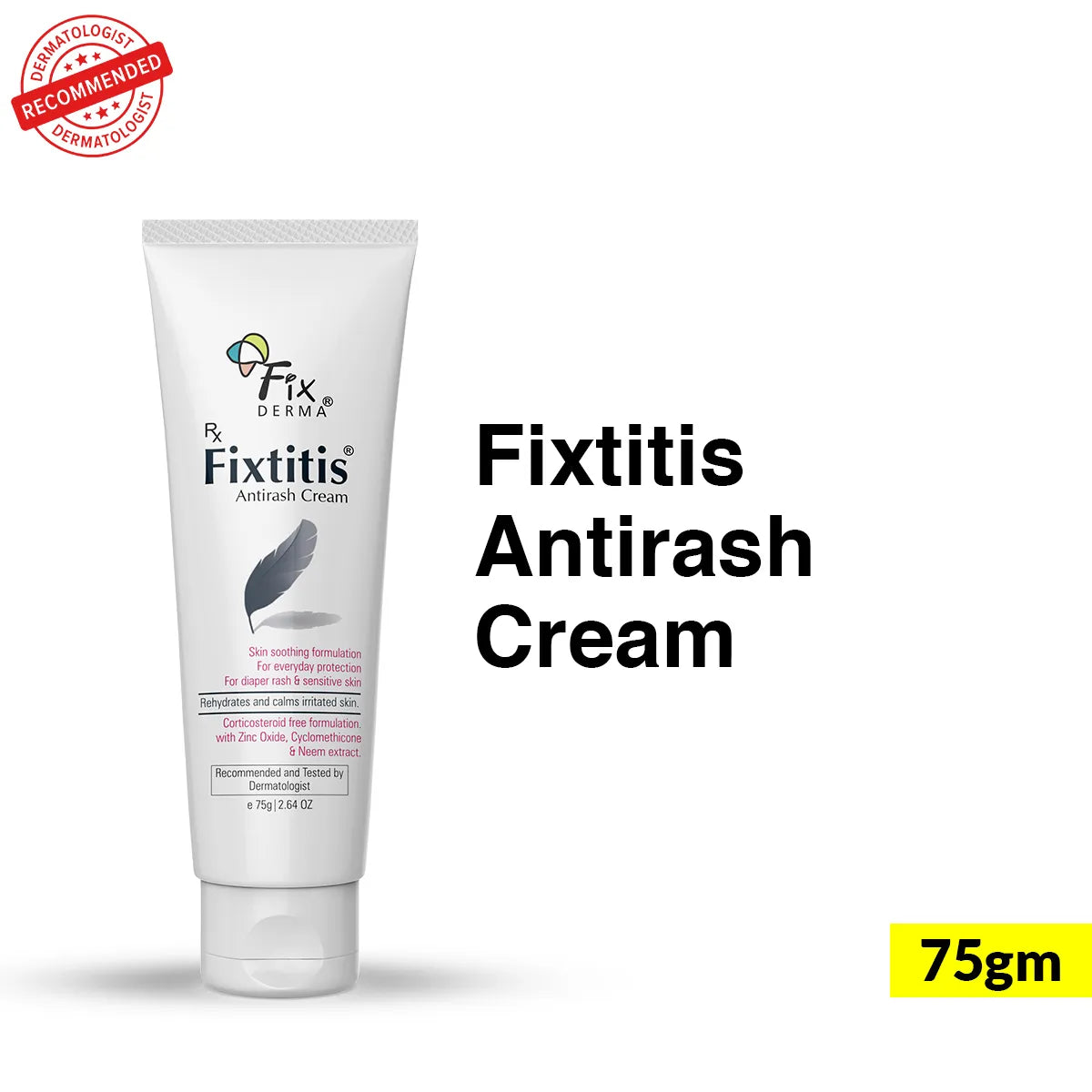 Fixderma Fixtitis Anti Rash Cream | Natural Skin-Soothing Cream to Heal and Calm Rashes, 75g - Image 9 - Buy from Indicrest