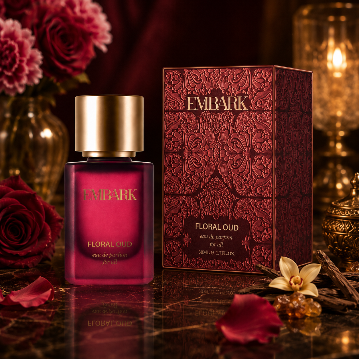 Embark Perfumes Floral Oud For All - Eau De Parfum (EDP) FLORAL - WOODY, 100 ml