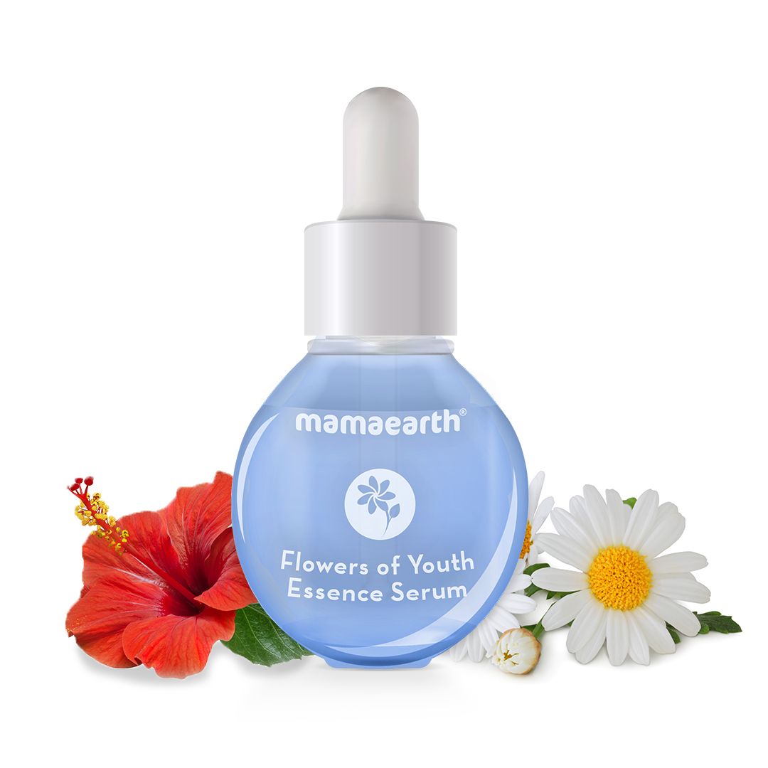 Mamaearth Flowers of Youth Essence Serum with Hyaluronic Acid & Hibiscus for Youthful Skin, 30ml - Buy from Indicrest