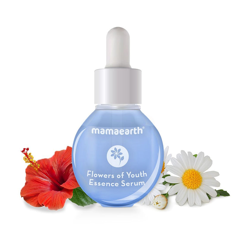 Mamaearth Flowers of Youth Essence Serum with Hyaluronic Acid & Hibiscus for Youthful Skin, 30ml - Buy from Indicrest
