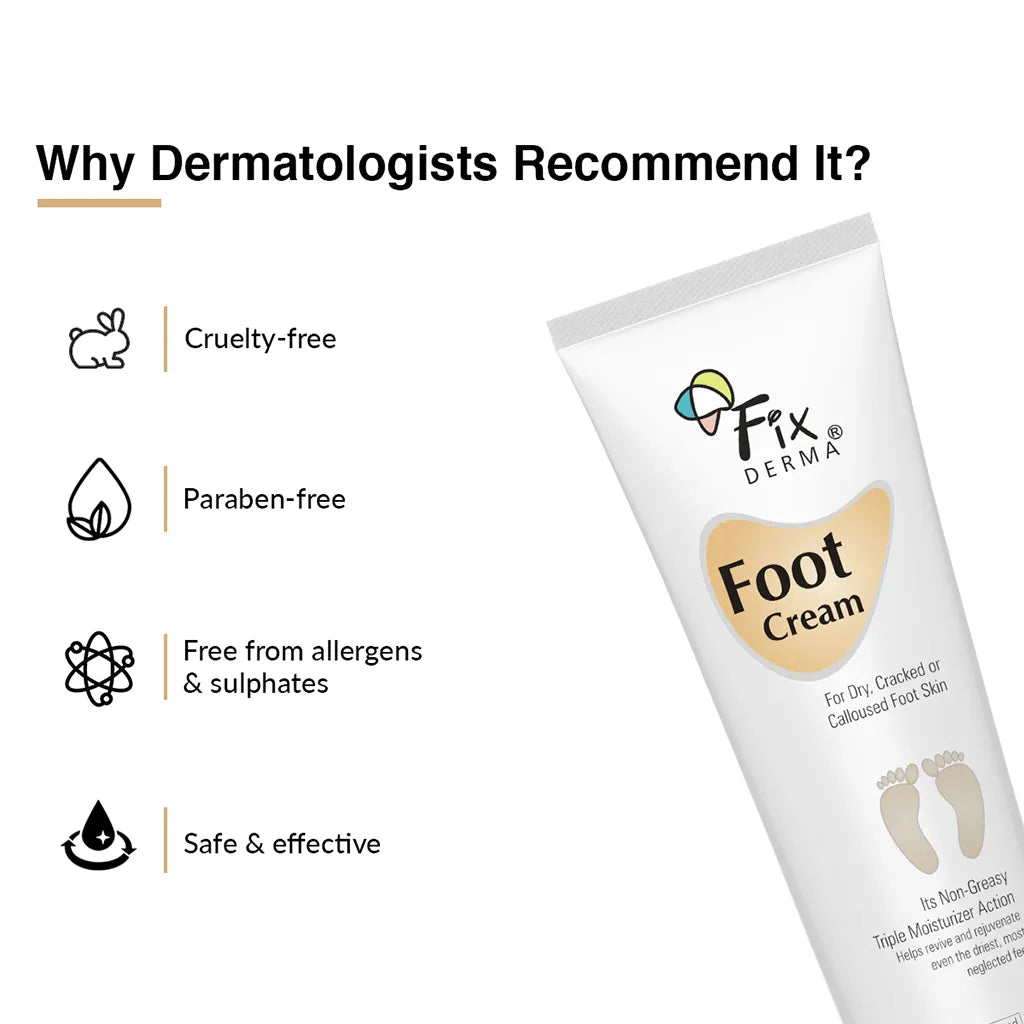 Fixderma Foot Cream for Cracked Heels | A Triple Moisturizing Solution For Dry & Cracked Feet, 60g - Image 4 - Buy from Indicrest