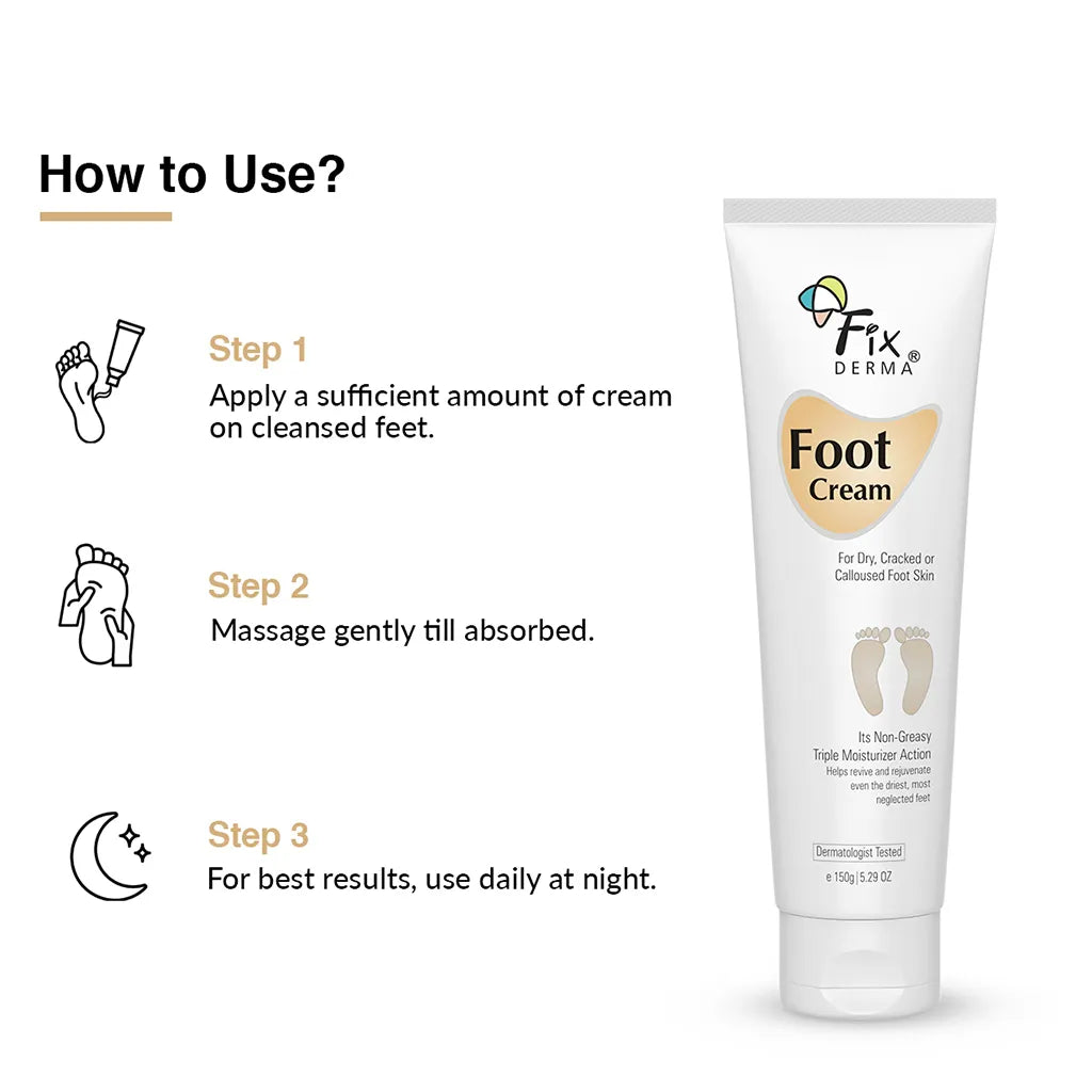 Fixderma Foot Cream for Cracked Heels | A Triple Moisturizing Solution For Dry & Cracked Feet, 60g - Image 6 - Buy from Indicrest