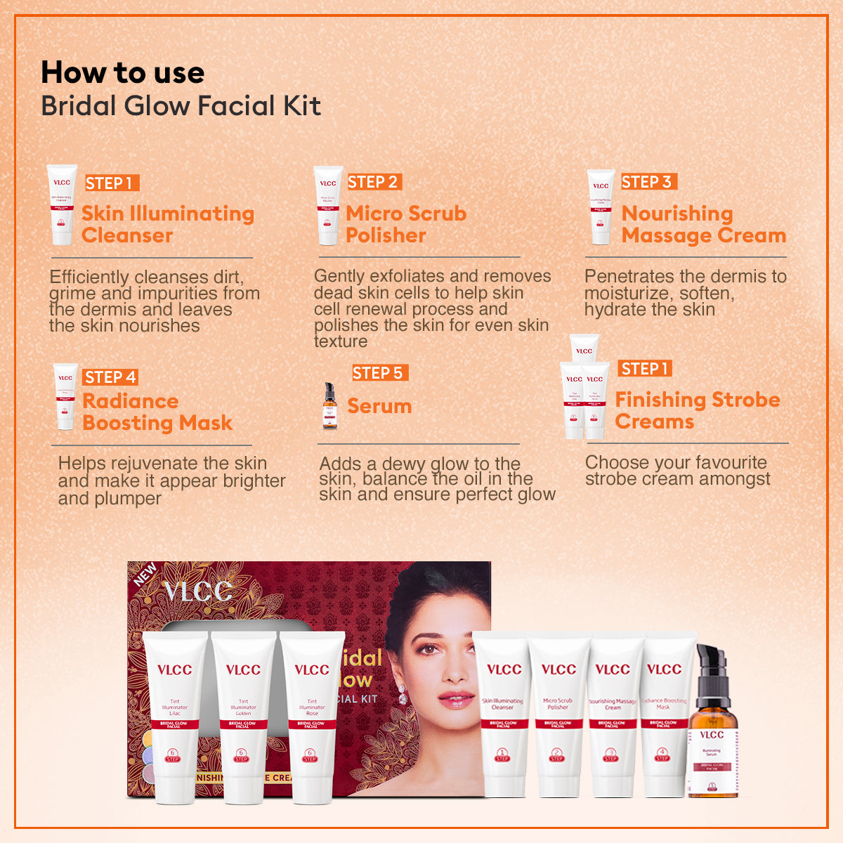 VLCC Bridal Glow Facial and Pedicure Manicure Kit - Image 5 - Buy from Indicrest