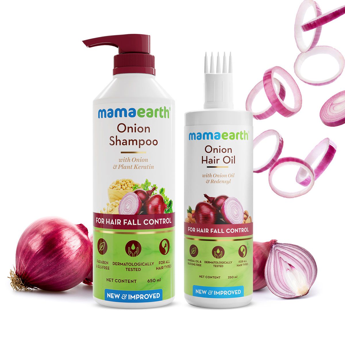Mamaearth Onion Anti, Hair Fall Combo, 250ml + 650ml - Buy from Indicrest