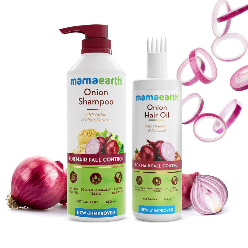 Mamaearth Onion Anti, Hair Fall Combo, 250ml + 650ml - Buy from Indicrest