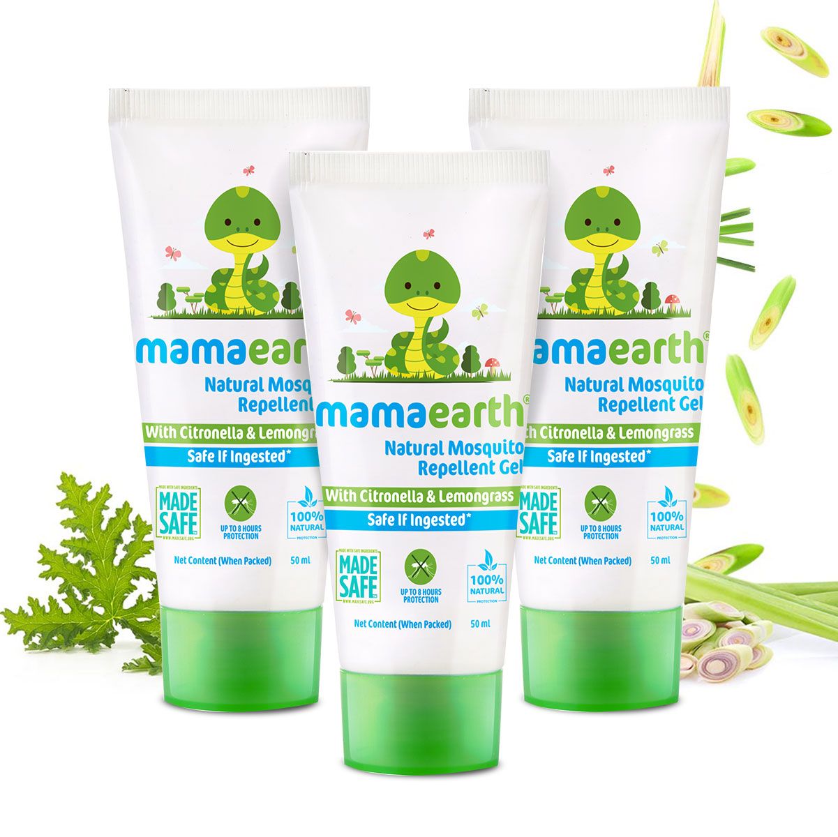 Mamaearth Natural Mosquito Repellent Gel, Pack of 3 X 50ml - Buy from Indicrest