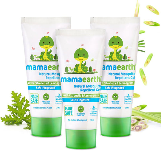 Mamaearth Natural Mosquito Repellent Gel, Pack of 3 X 50ml - Buy from Indicrest