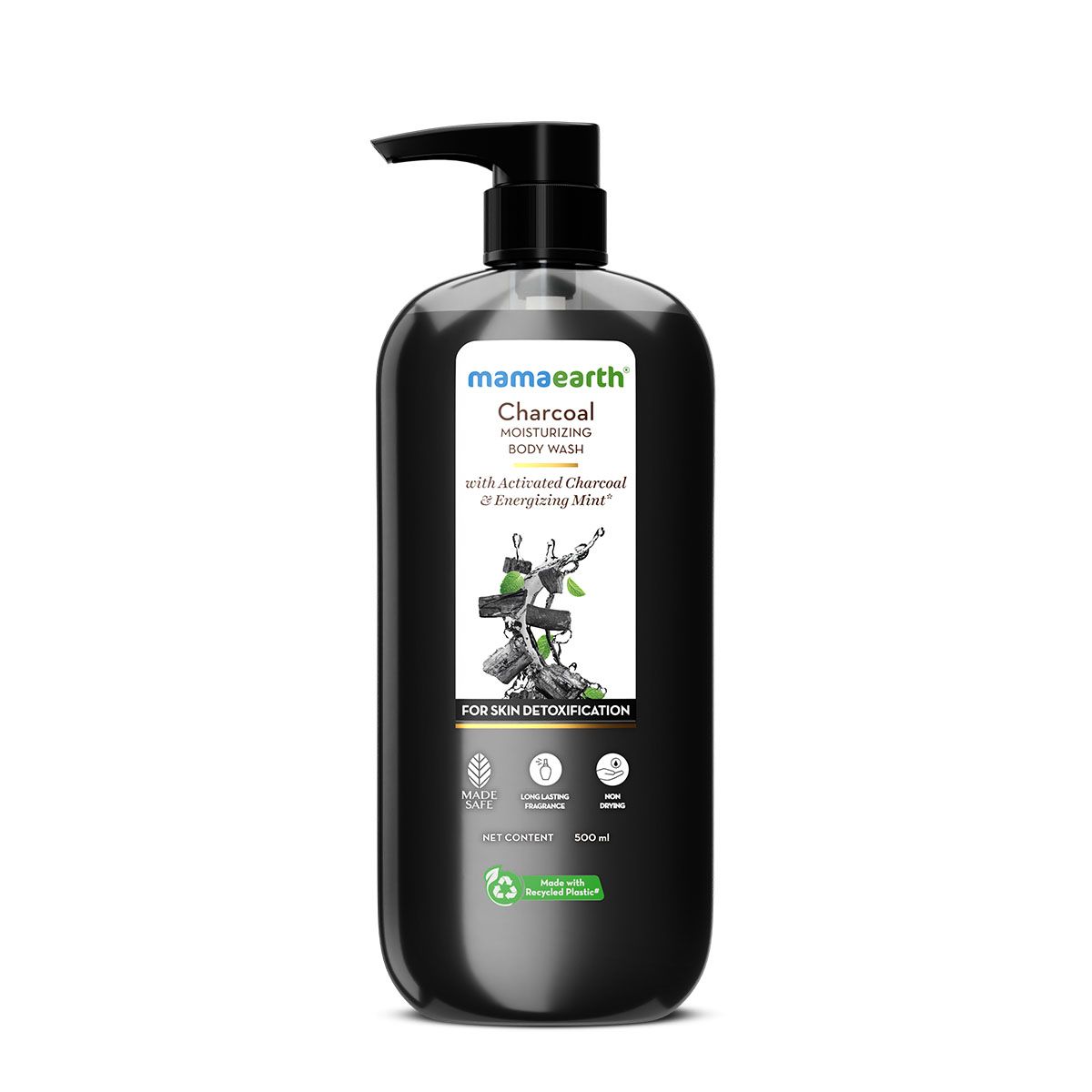 Mamaearth Charcoal Moisturizing Body Wash with Activated Charcoal & Energizing Mint for Skin Detoxification, 500ml - Image 7 - Buy from Indicrest