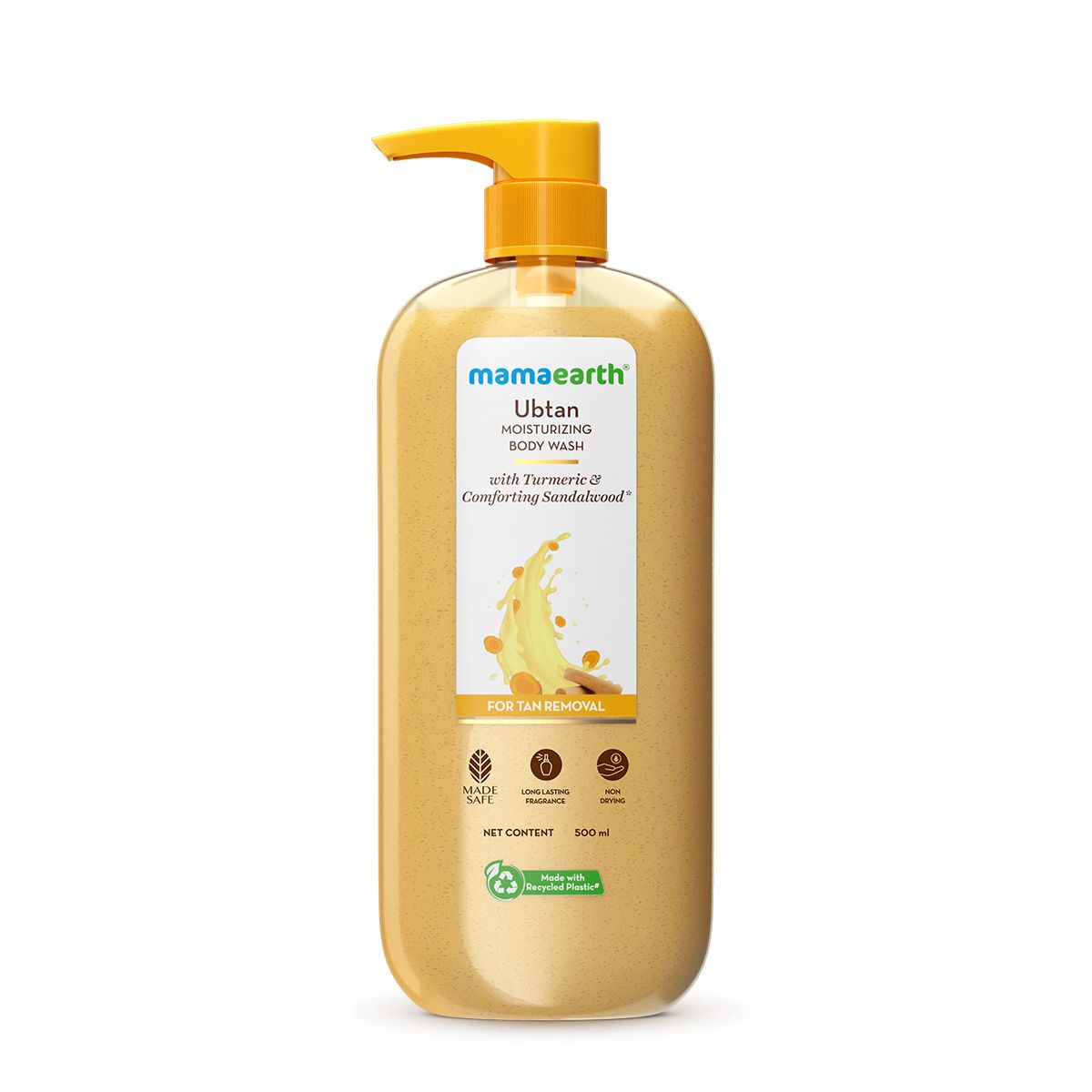 Mamaearth Ubtan Moisturizing Body Wash with Turmeric & Saffron for Tan Removal, 500ml - Image 6 - Buy from Indicrest