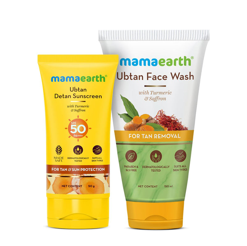 Mamaearth Ubtan Cleanse & Sun-Shield Combo, 150ml + 50g - Buy from Indicrest