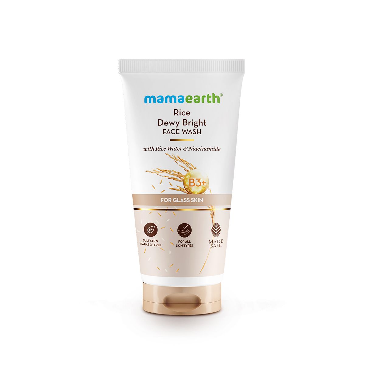 Mamaearth Rice Dewy Bright Face Wash With Rice Water & Niacinamide for Glass Skin, 50ml - Image 7 - Buy from Indicrest